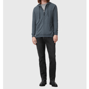 AllSaints Brace Zip Up Brushed Cotton Hoody